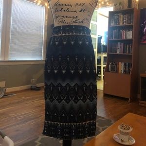 Blue Patterned Skirt